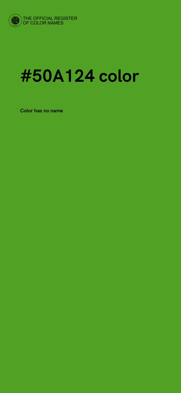 #50A124 color image