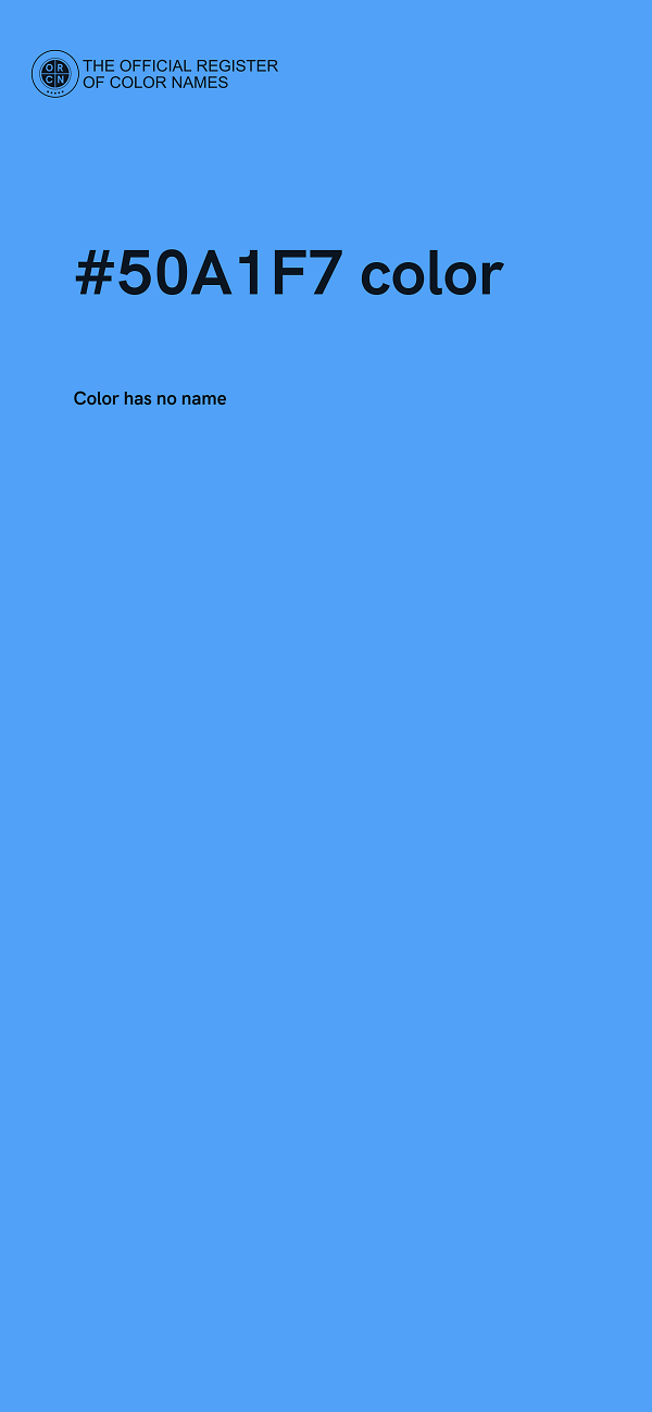 #50A1F7 color image