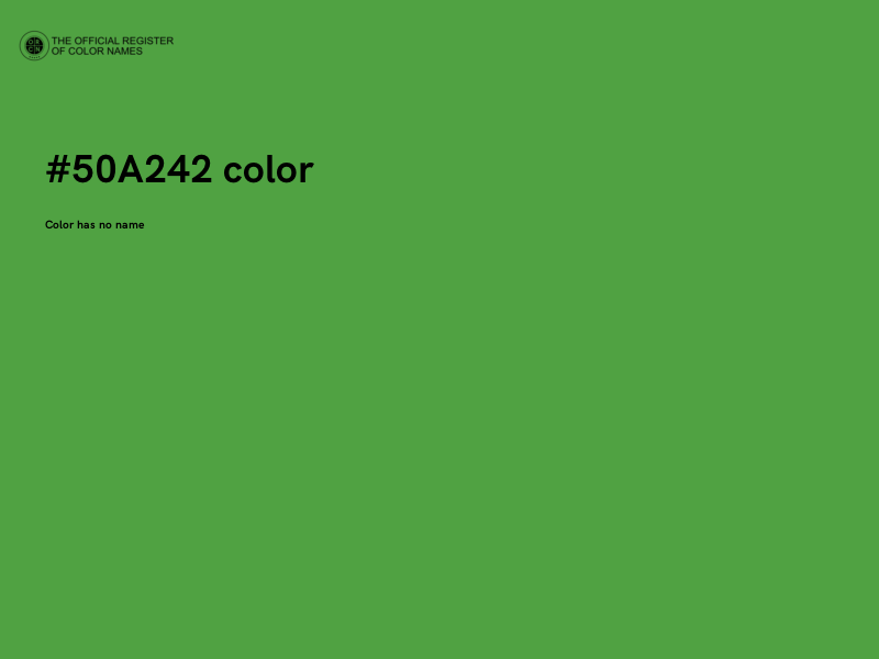 #50A242 color image