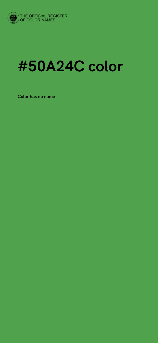 #50A24C color image