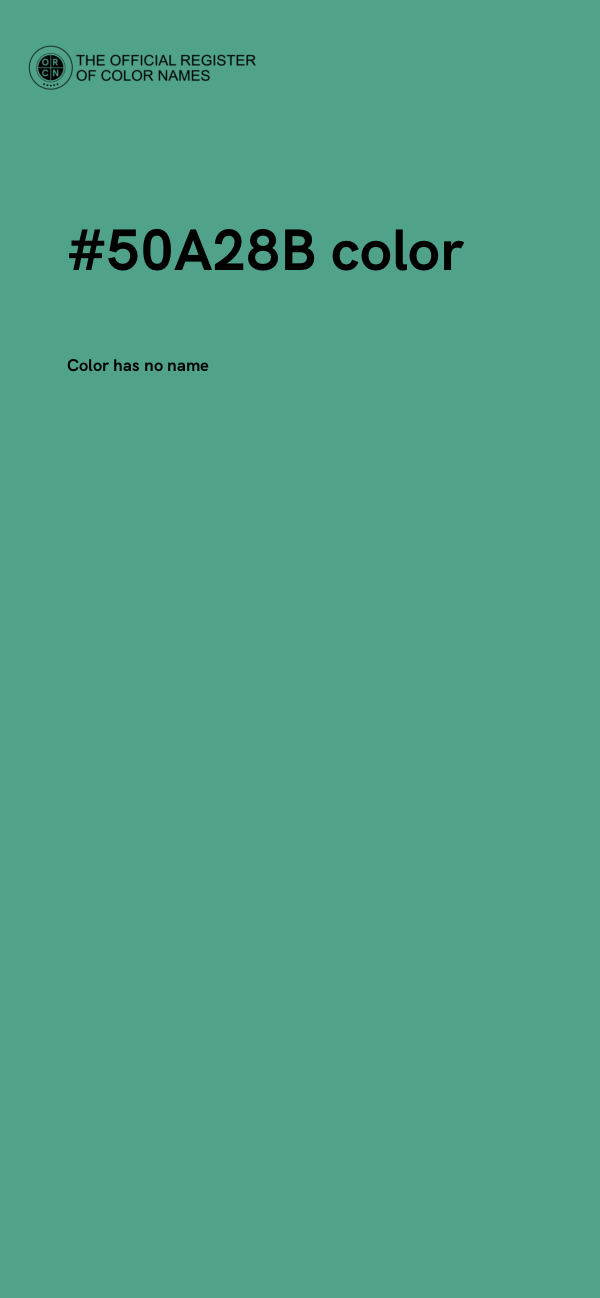 #50A28B color image