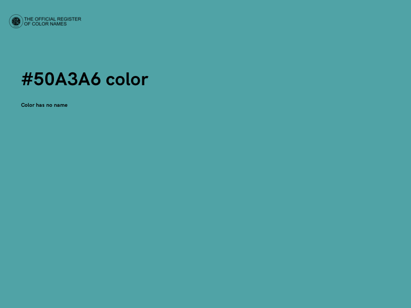 #50A3A6 color image