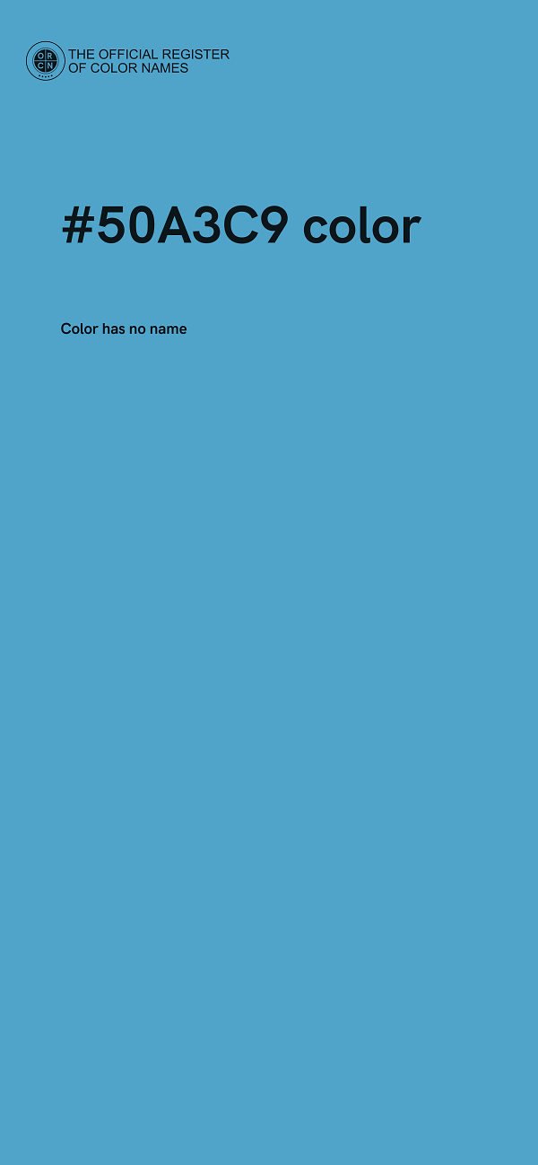 #50A3C9 color image