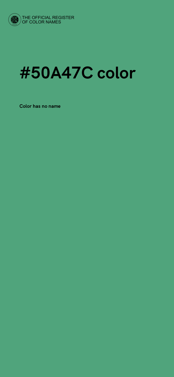 #50A47C color image