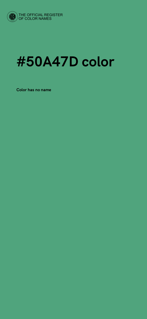#50A47D color image