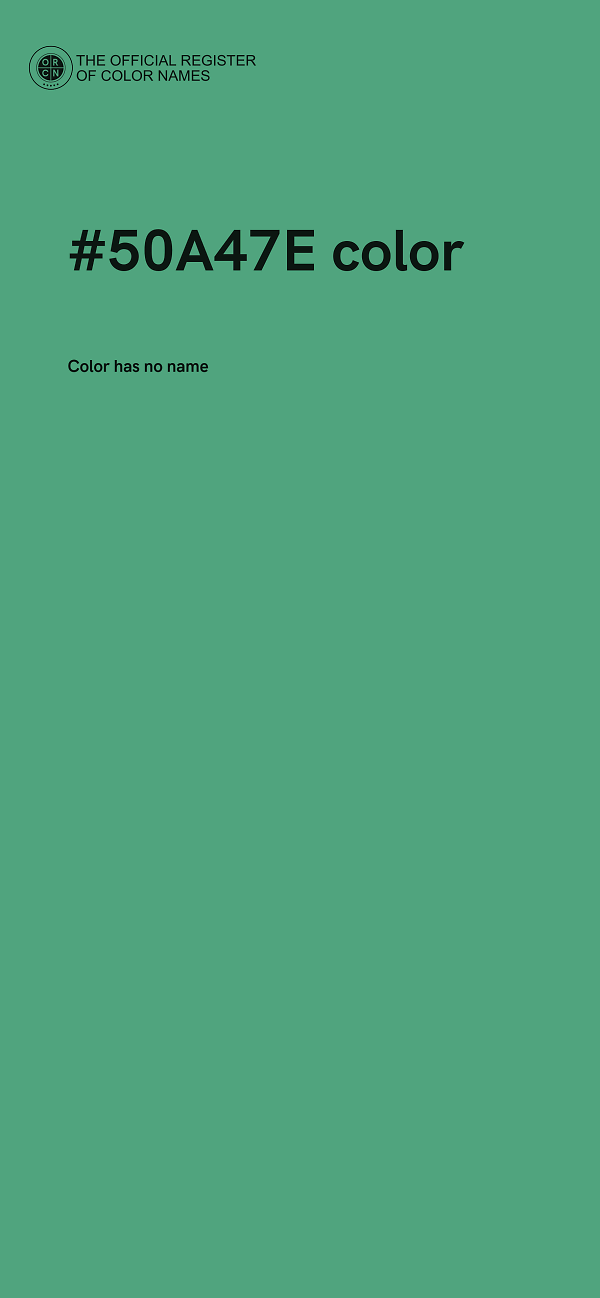 #50A47E color image