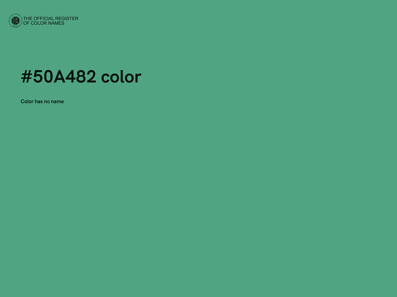 #50A482 color image