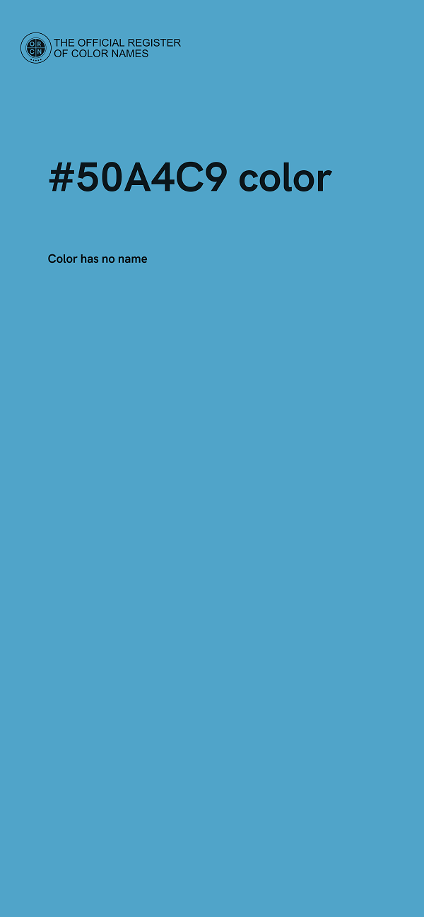 #50A4C9 color image