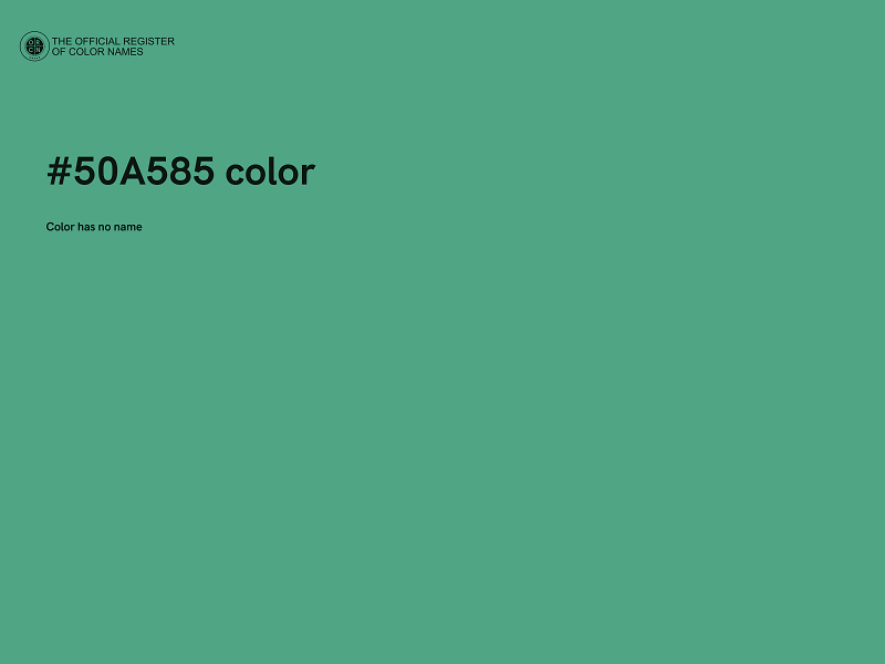 #50A585 color image