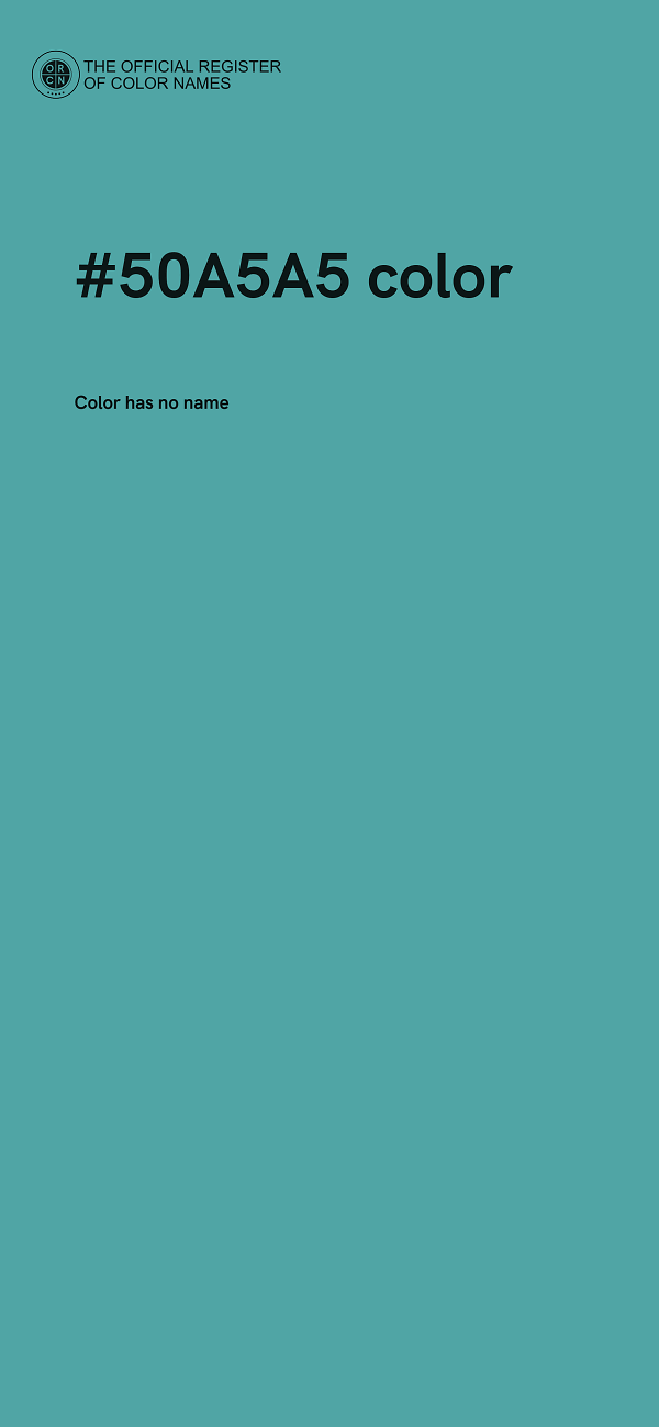 #50A5A5 color image