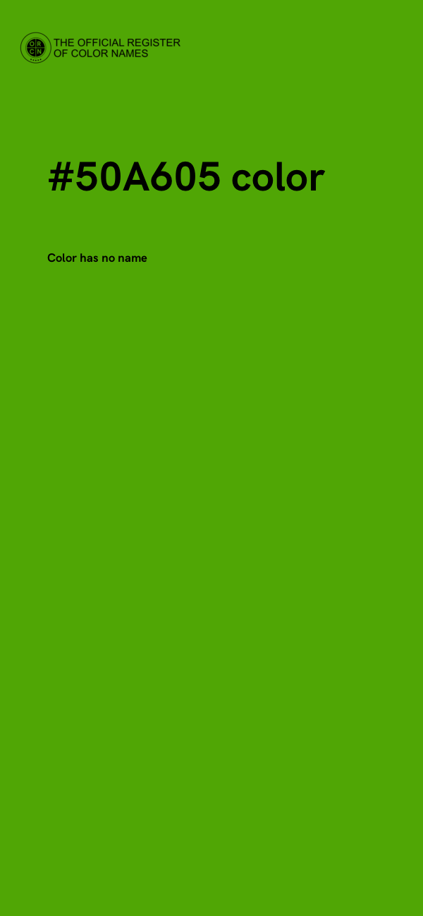 #50A605 color image