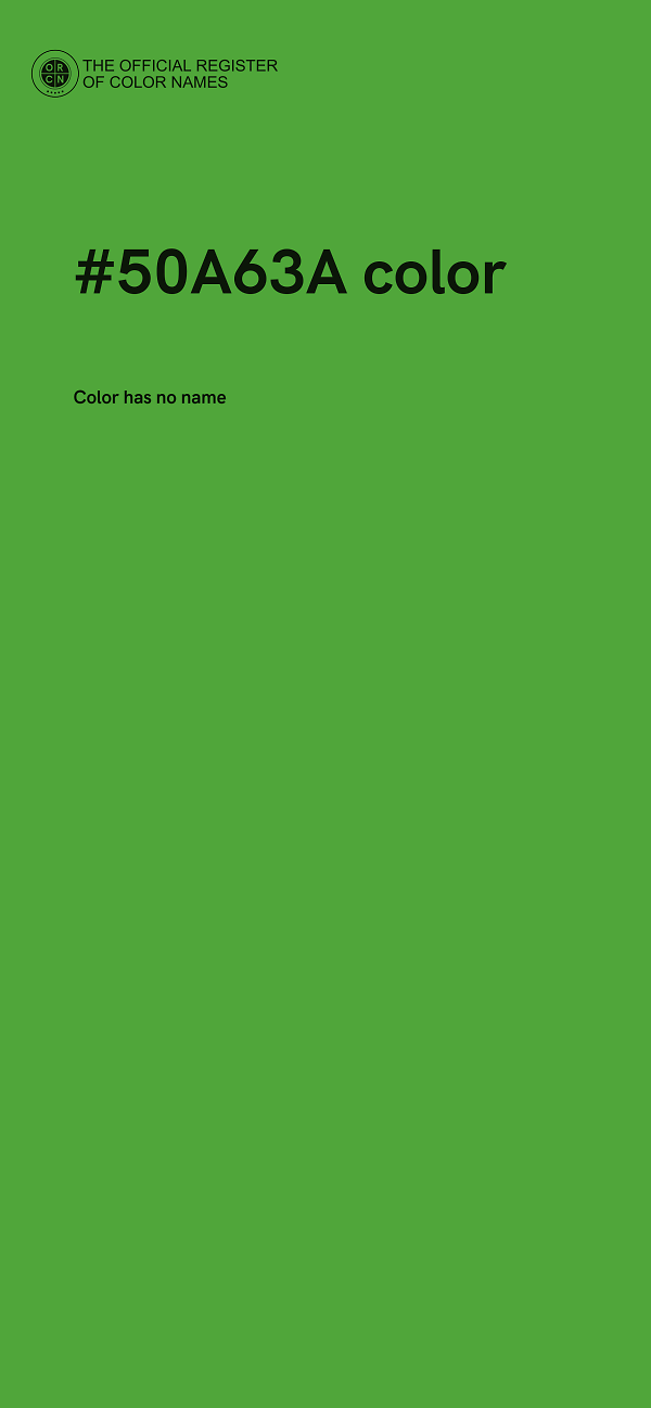 #50A63A color image