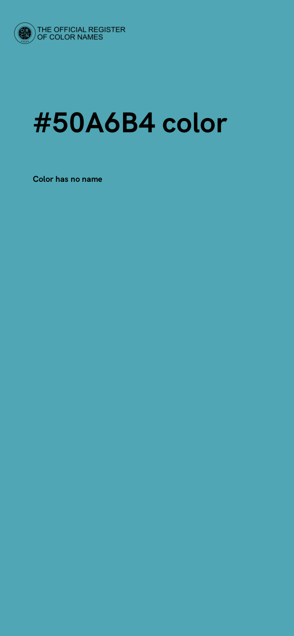 #50A6B4 color image