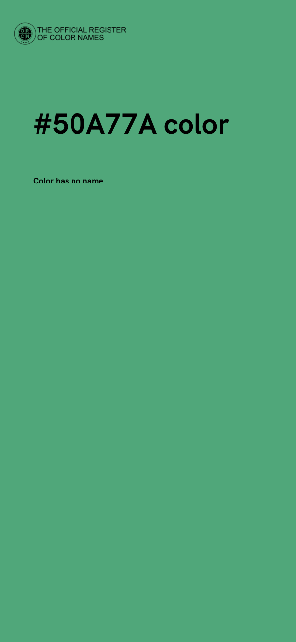 #50A77A color image