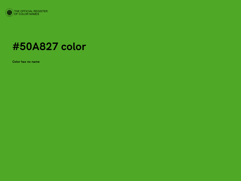 #50A827 color image