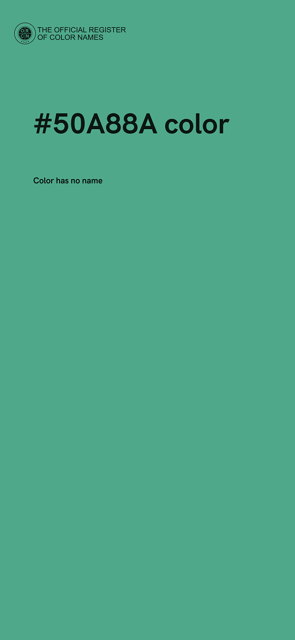 #50A88A color image
