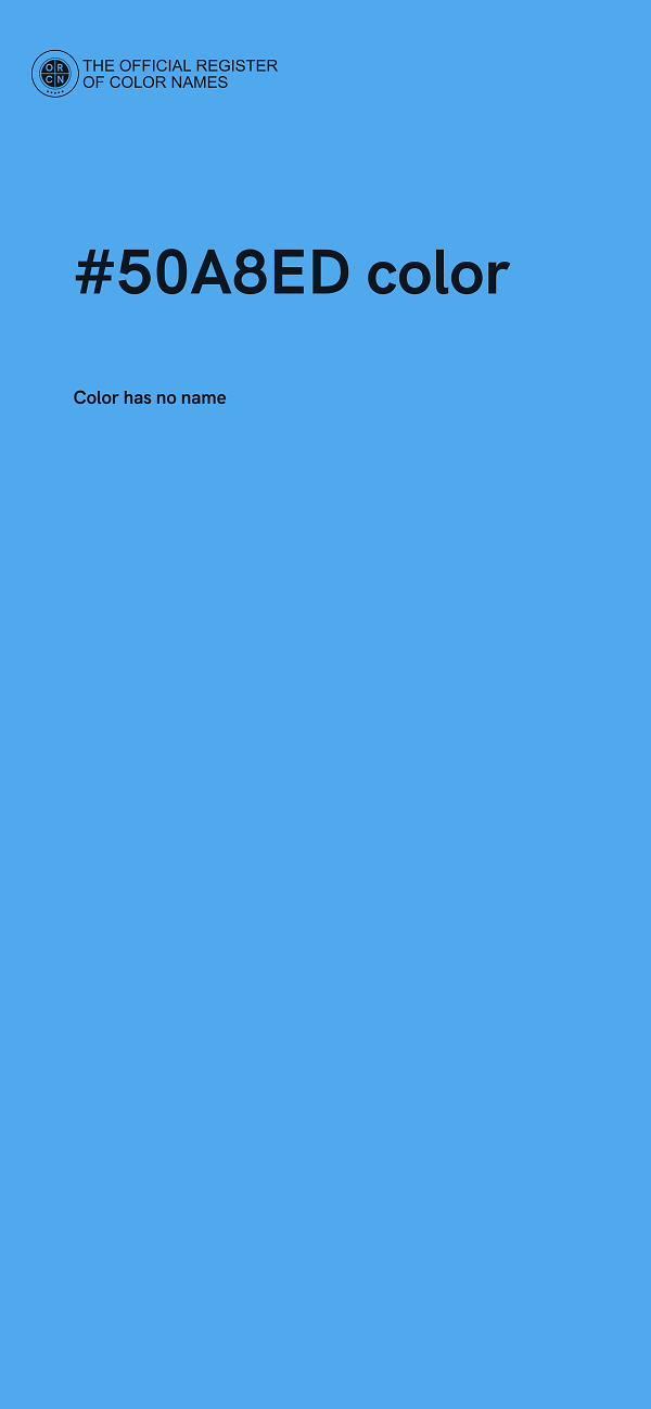 #50A8ED color image
