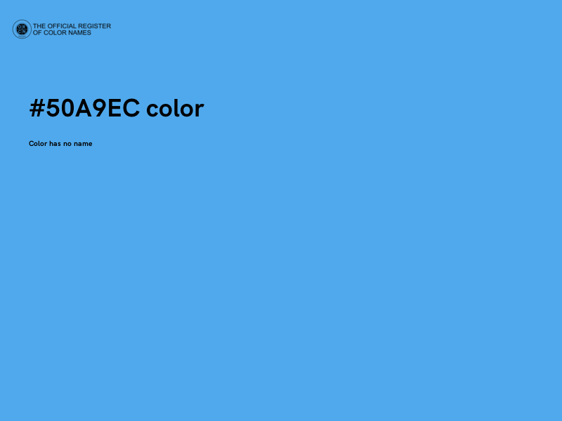 #50A9EC color image