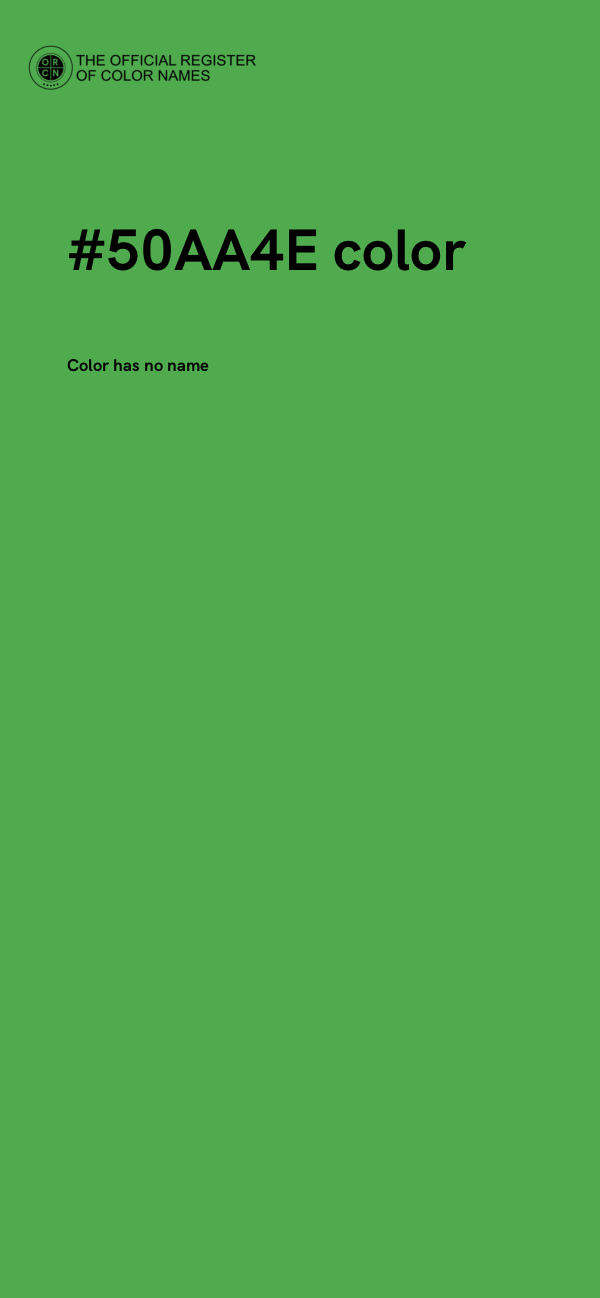 #50AA4E color image
