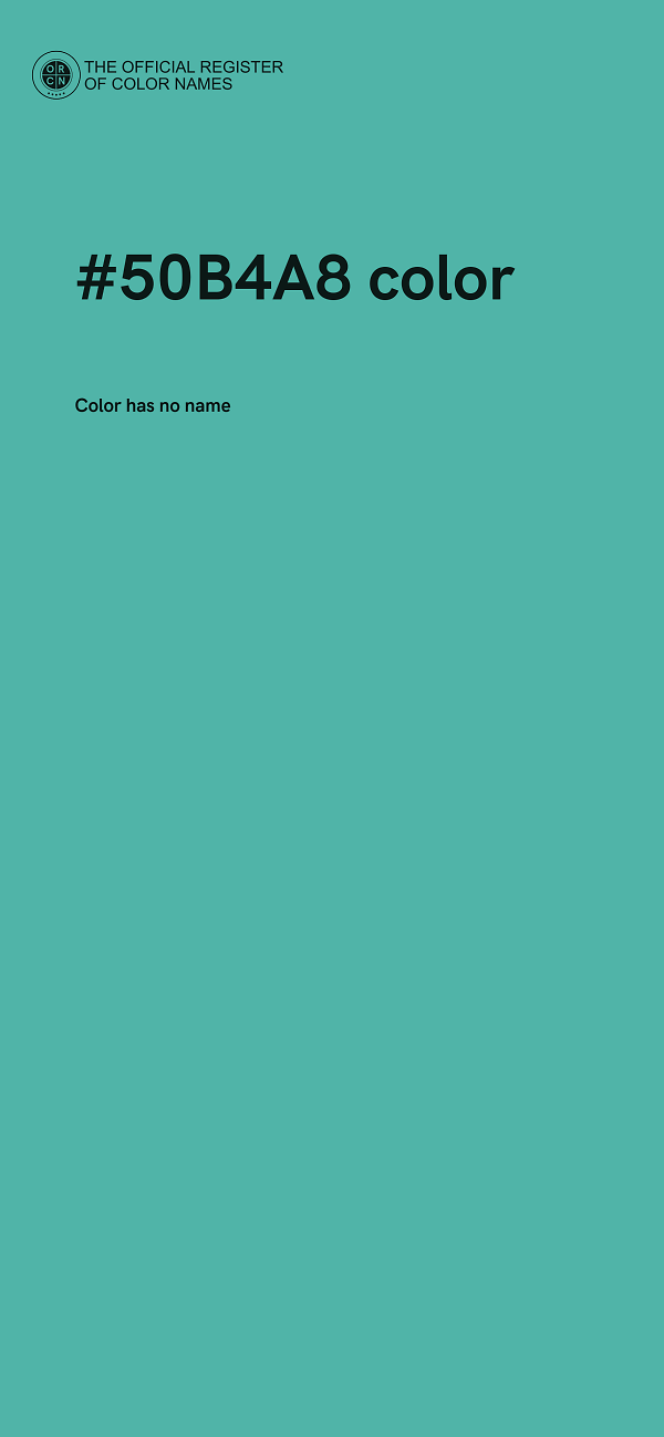 #50B4A8 color image