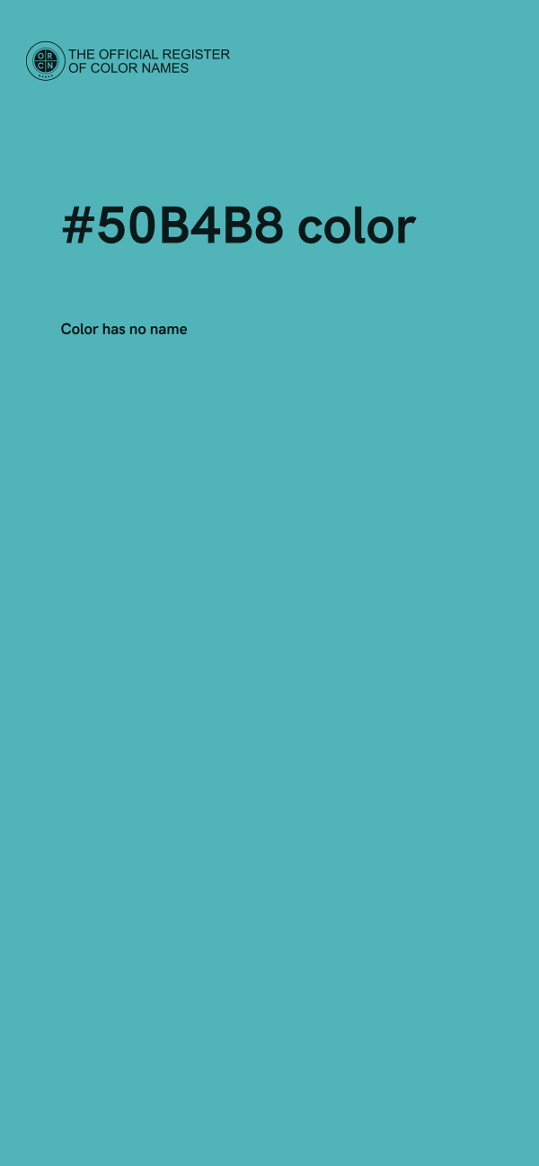 #50B4B8 color image