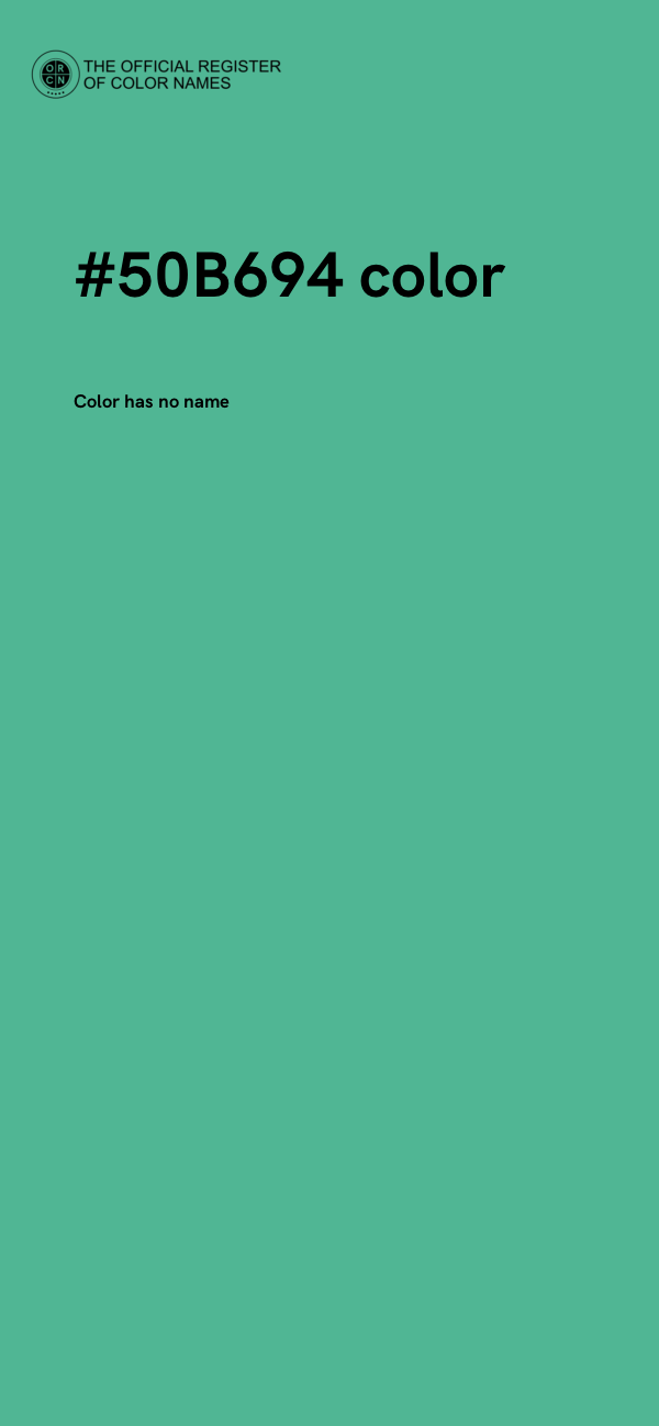 #50B694 color image