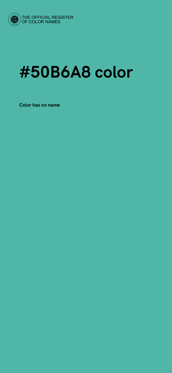 #50B6A8 color image