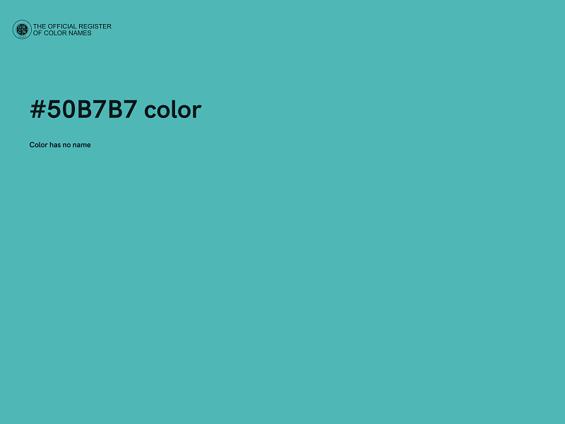 #50B7B7 color image