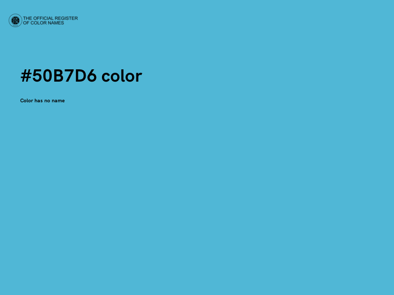 #50B7D6 color image