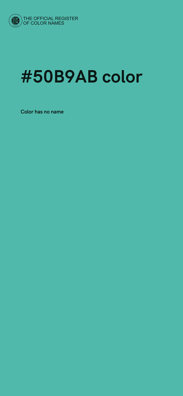 #50B9AB color image