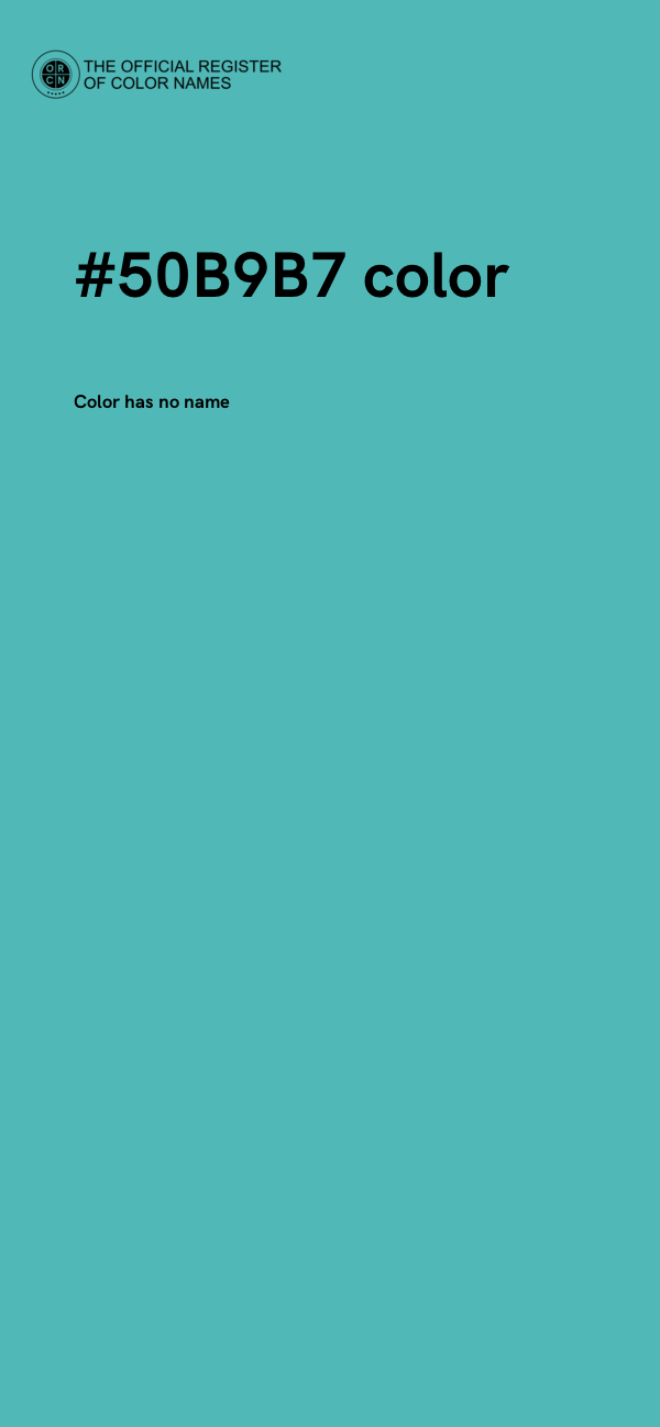 #50B9B7 color image