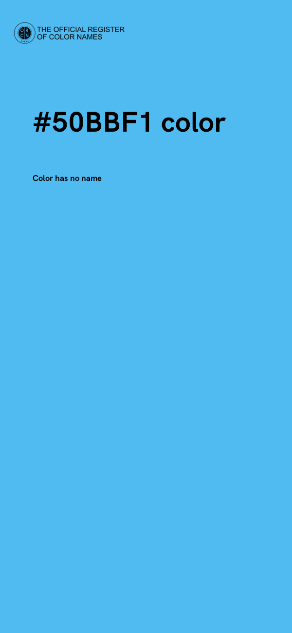 #50BBF1 color image