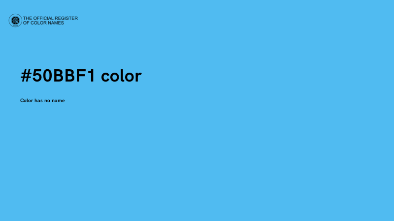 #50BBF1 color image
