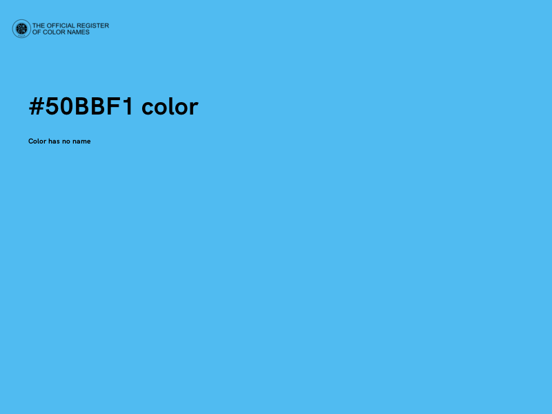 #50BBF1 color image
