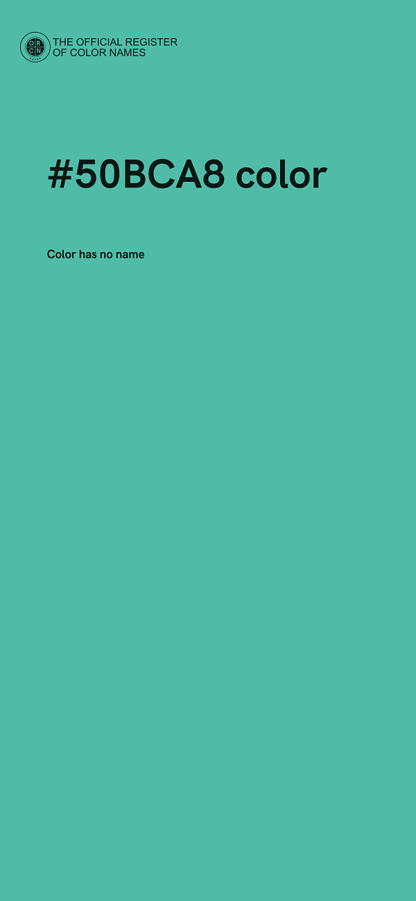 #50BCA8 color image
