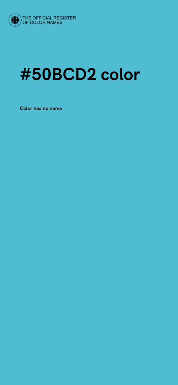 #50BCD2 color image