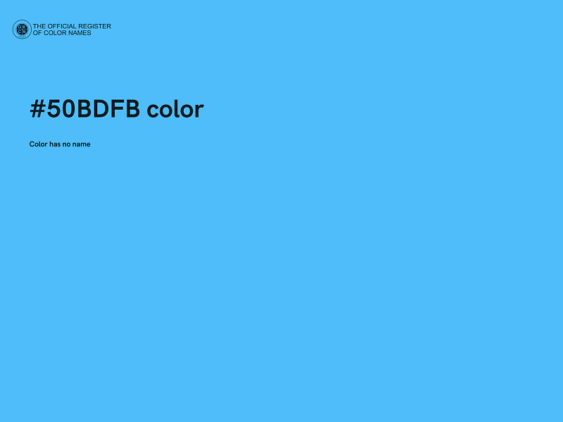 #50BDFB color image