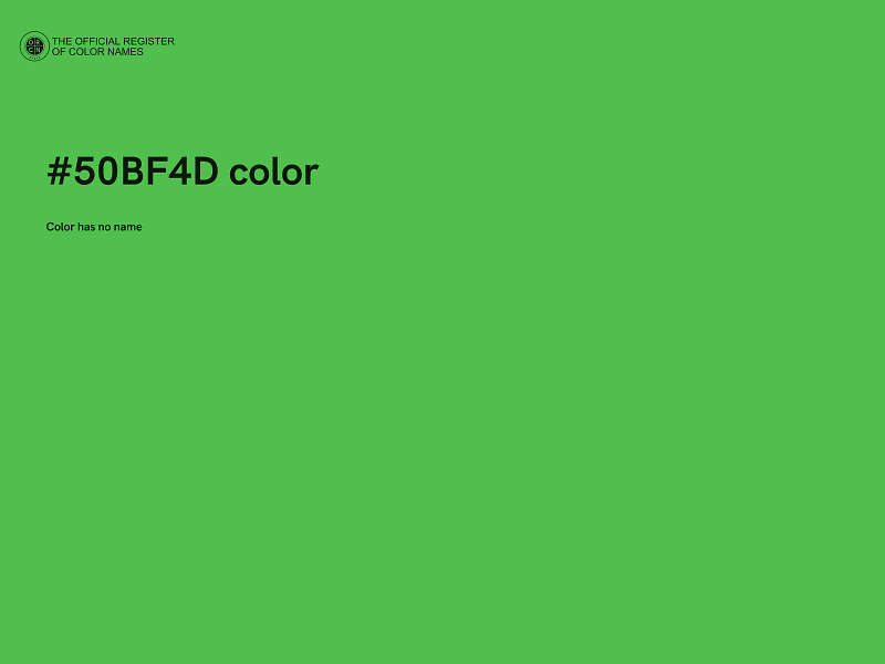 #50BF4D color image