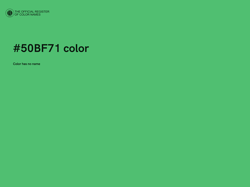 #50BF71 color image