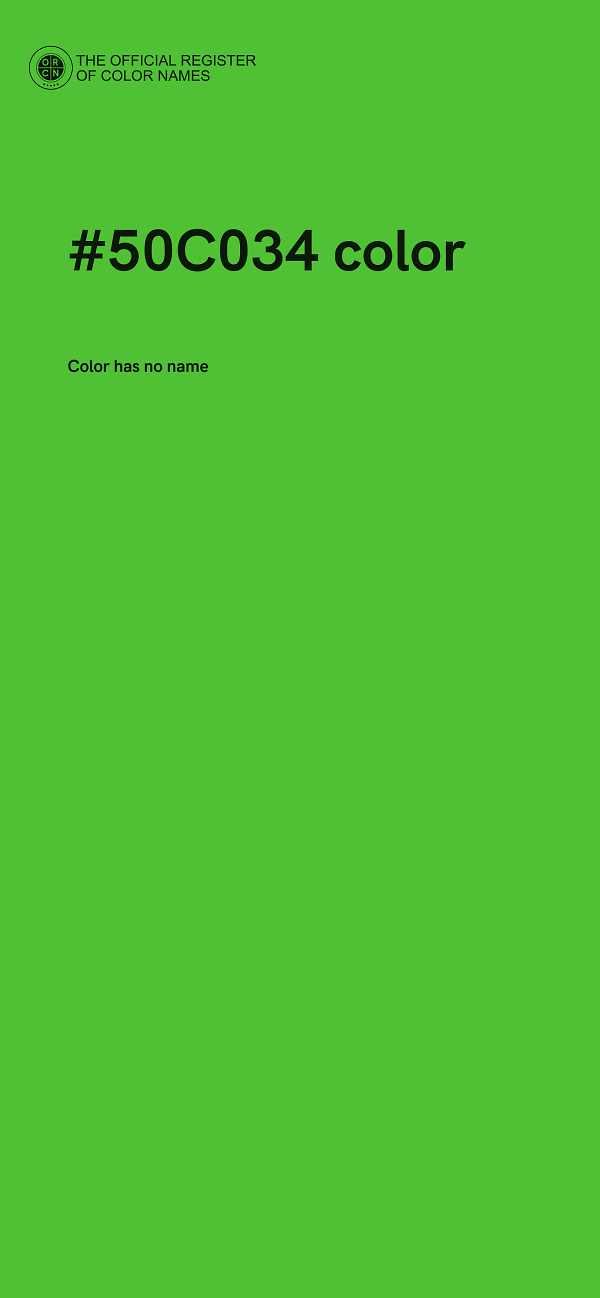 #50C034 color image