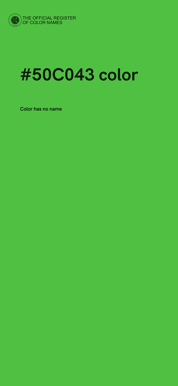 #50C043 color image