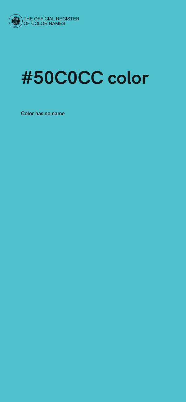 #50C0CC color image