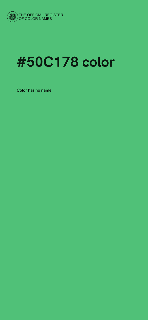 #50C178 color image