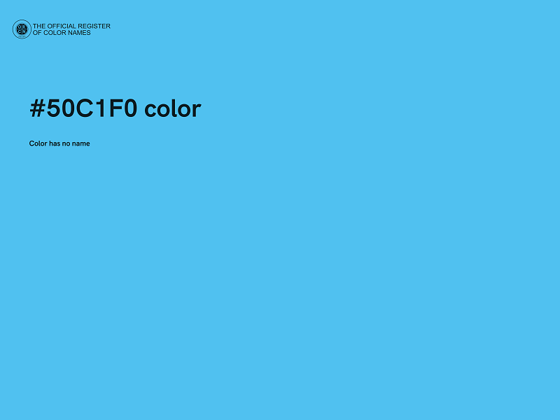 #50C1F0 color image