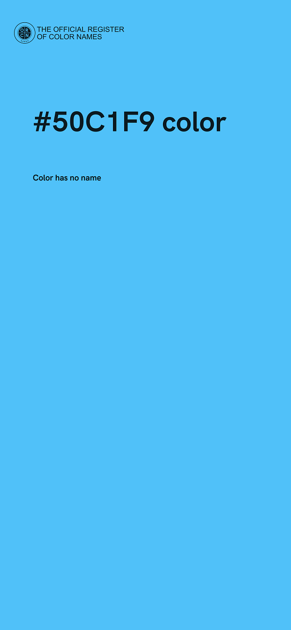 #50C1F9 color image