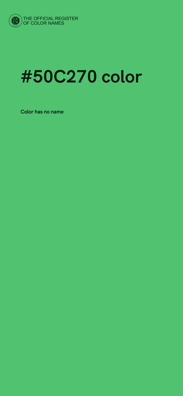 #50C270 color image
