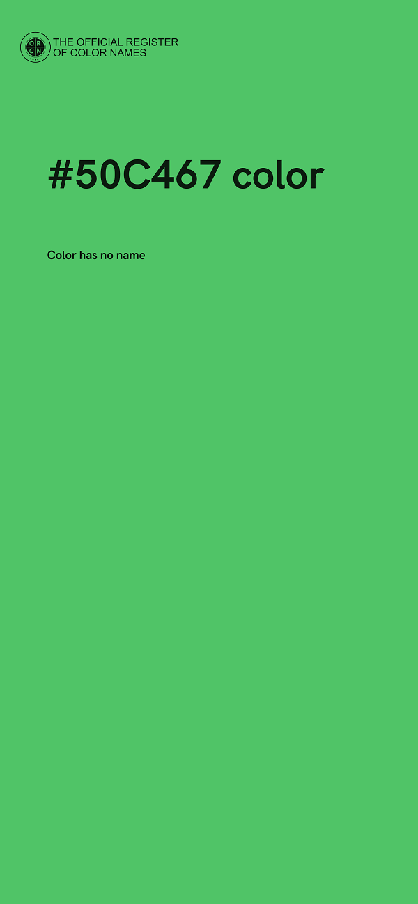 #50C467 color image