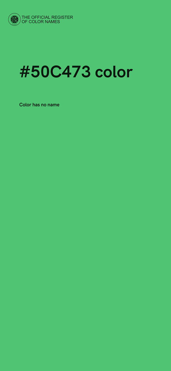 #50C473 color image
