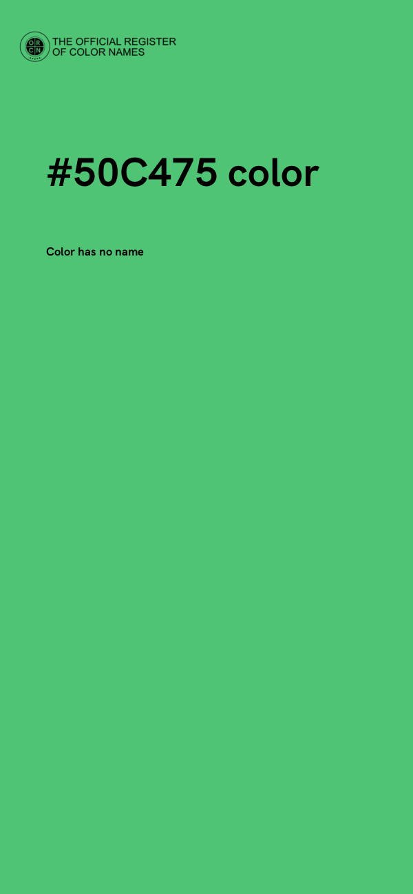 #50C475 color image