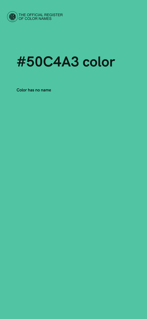 #50C4A3 color image